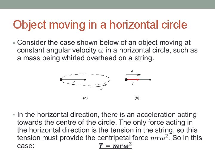 Object moving in a horizontal circle • 