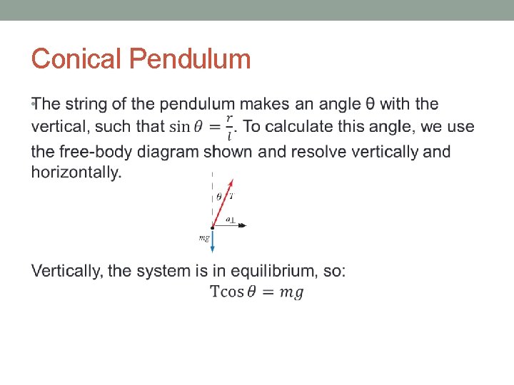 Conical Pendulum • 