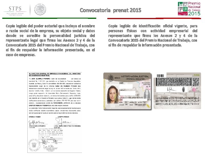 Convocatoria prenat 2015 Copia legible del poder notarial que incluya el nombre o razón Convocatoria prenat 2015 Copia legible del poder notarial que incluya el nombre o razón