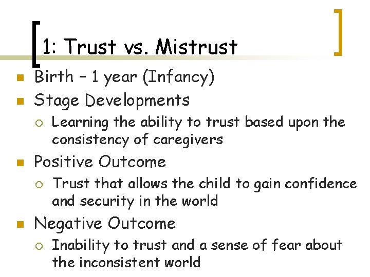 Developmental Theory Understanding Eriksons Theory Learning Targets ...