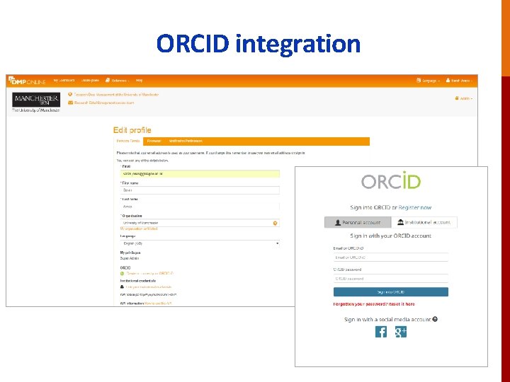 ORCID integration 