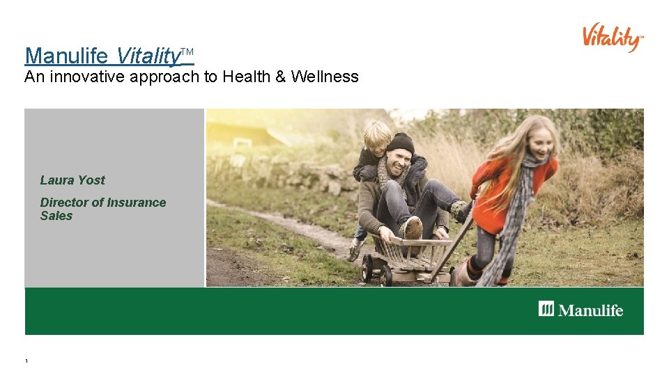 Manulife Vitality. TM An innovative approach to Health & Wellness Laura Yost Director of