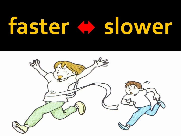 faster slower 