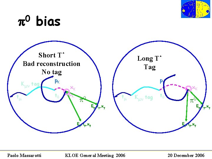 p 0 bias Short T* Bad reconstruction No tag Kmn tag tm p. K