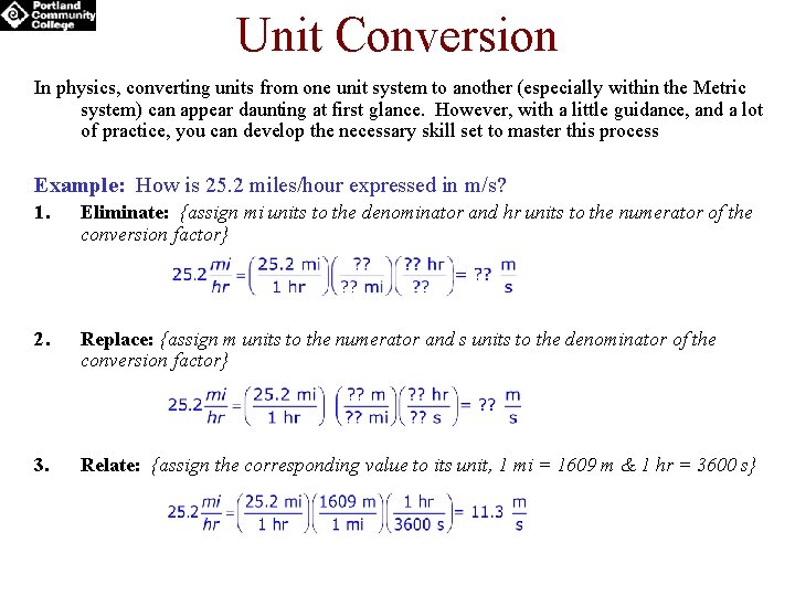 Unit Conversion In physics, converting units from one unit system to another (especially within Unit Conversion In physics, converting units from one unit system to another (especially within