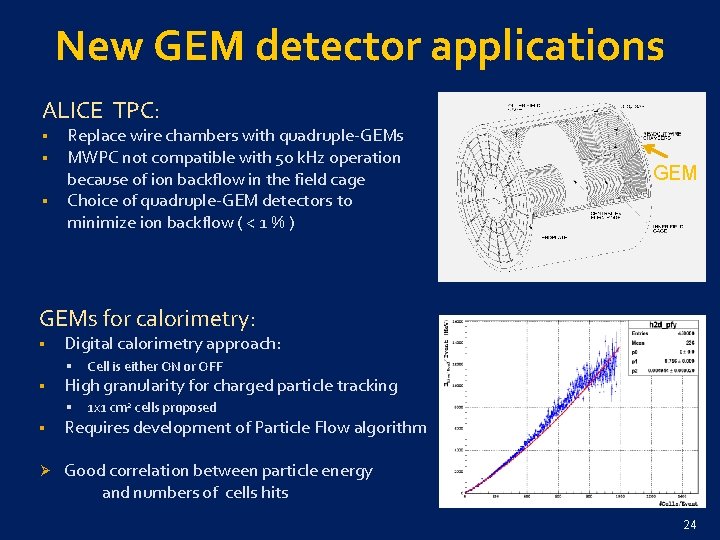 New GEM detector applications ALICE TPC: § § § Replace wire chambers with quadruple-GEMs