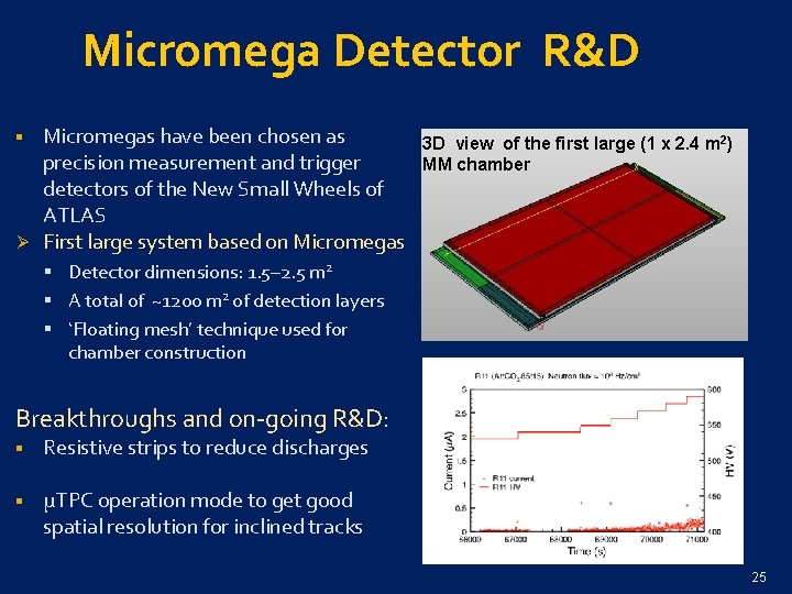 Micromega Detector R&D Micromegas have been chosen as precision measurement and trigger detectors of