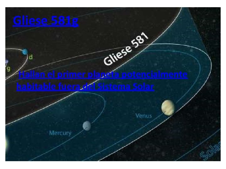 Gliese 581 g Hallan el primer planeta potencialmente habitable fuera del Sistema Solar 