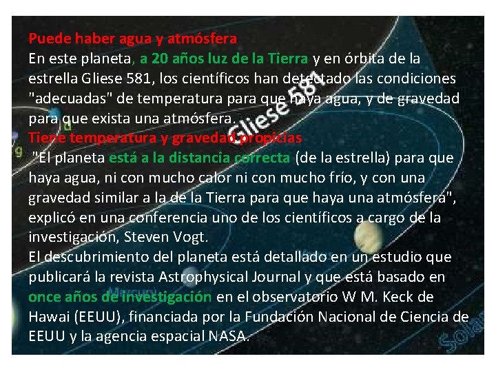 Puede haber agua y atmósfera En este planeta, a 20 años luz de la