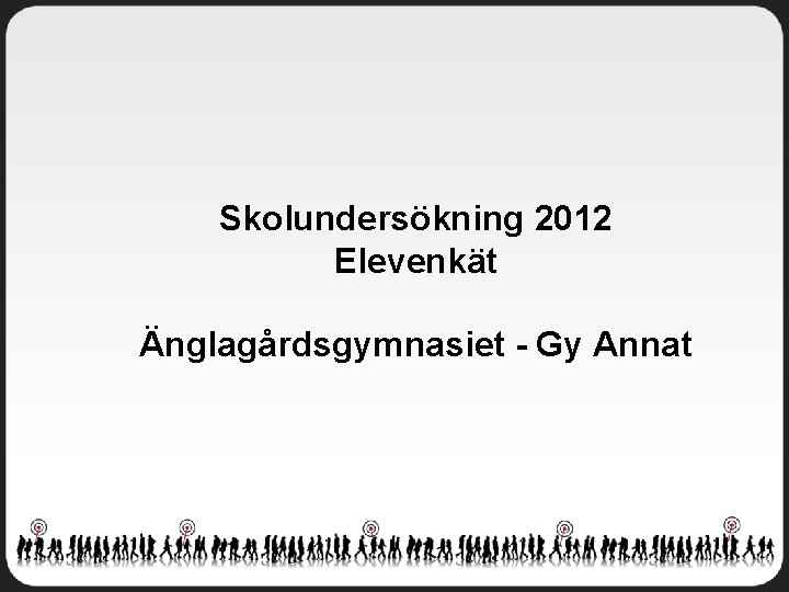 Skolundersökning 2012 Elevenkät Änglagårdsgymnasiet - Gy Annat 
