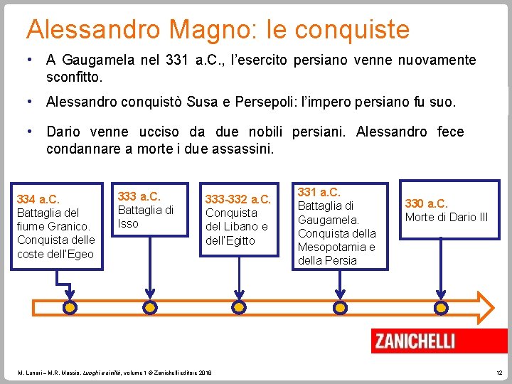 Alessandro Magno: le conquiste • A Gaugamela nel 331 a. C. , l’esercito persiano