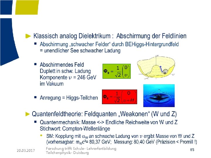 ► 20. 03. 2017 Forschung trifft Schule- Lehrerfortbildung Teilchenphysik- Duisburg 85 ► 20. 03. 2017 Forschung trifft Schule- Lehrerfortbildung Teilchenphysik- Duisburg 85