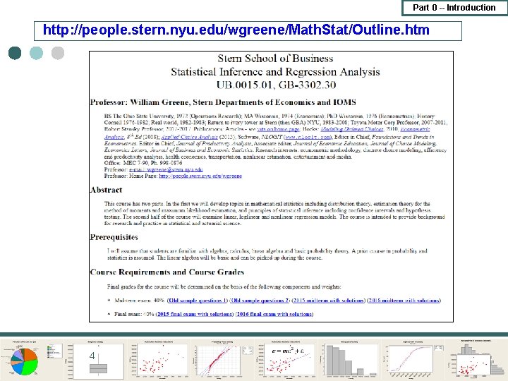 Part 0 -- Introduction http: //people. stern. nyu. edu/wgreene/Math. Stat/Outline. htm 4 