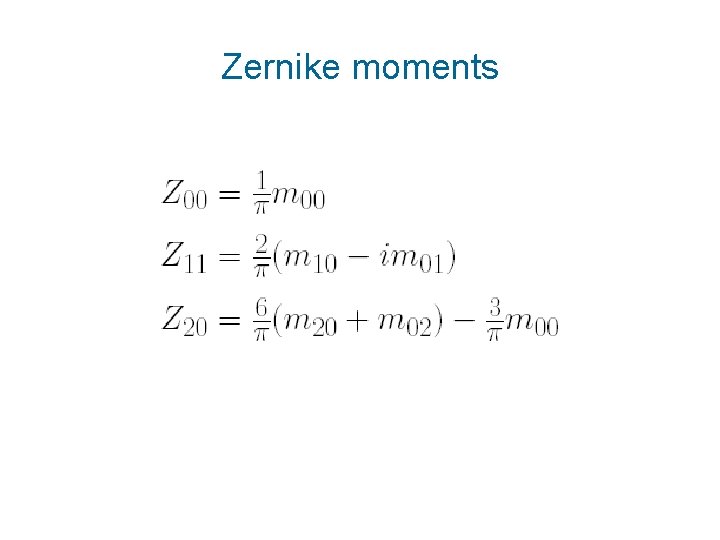 Zernike moments 