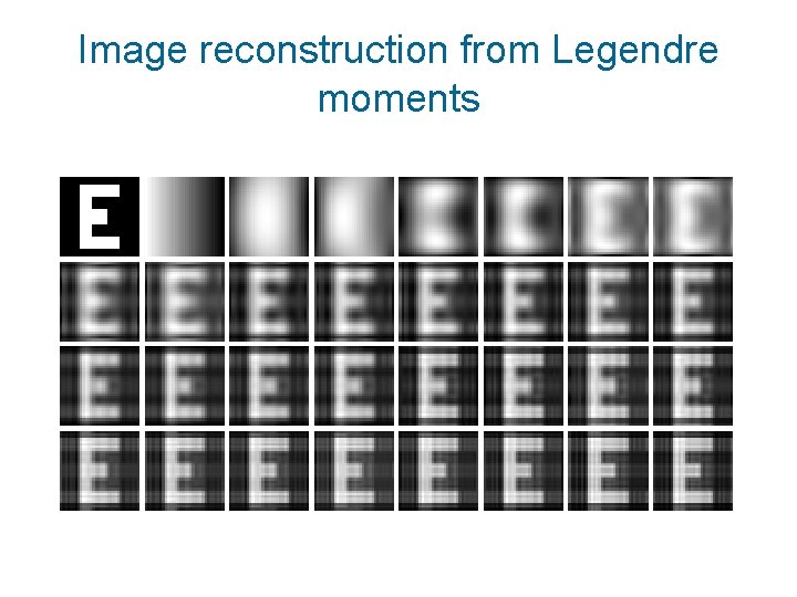 Image reconstruction from Legendre moments 