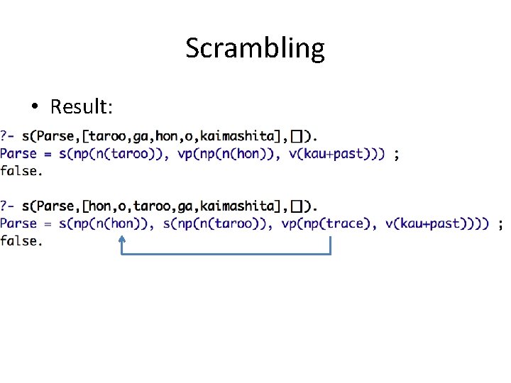 Scrambling • Result: 