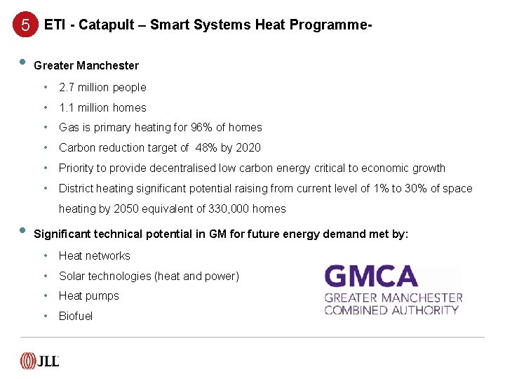 5 ETI - Catapult – Smart Systems Heat Programme- • Greater Manchester • 2.