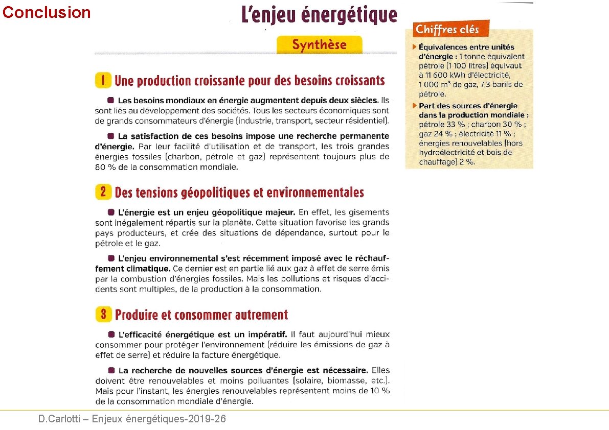 Conclusion D. Carlotti – Enjeux énergétiques-2019 -26 