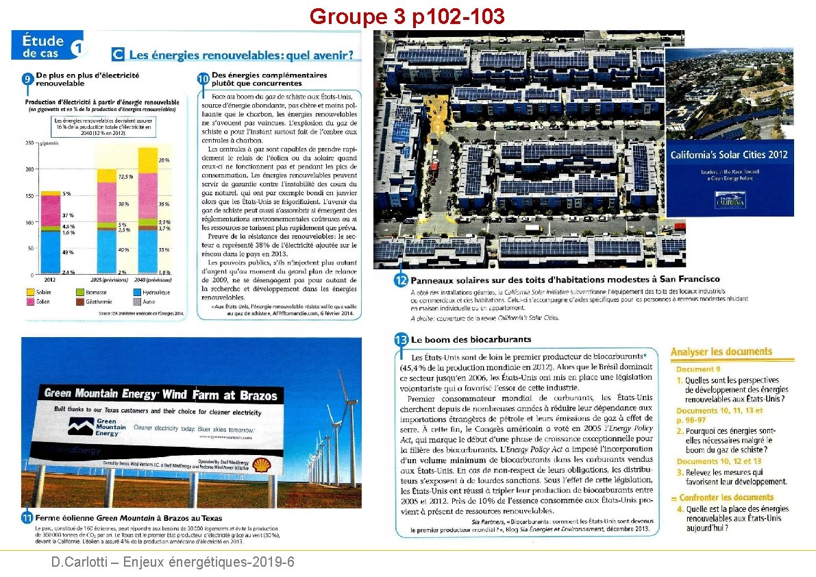 Groupe 3 p 102 -103 D. Carlotti – Enjeux énergétiques-2019 -6 