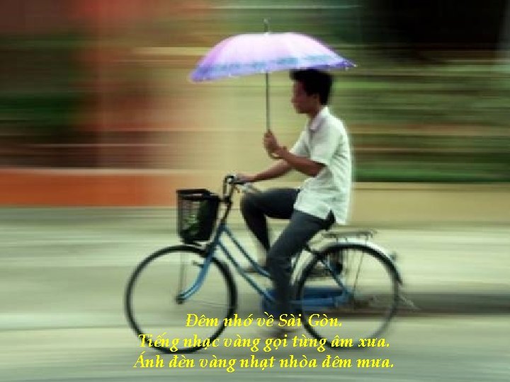 Đêm nhớ về Sài Gòn. Tiếng nhạc vàng gọi từng âm xưa. Ánh đèn
