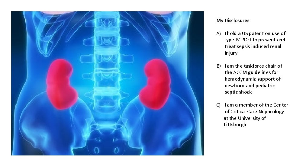 My Disclosures A) I hold a US patent on use of Type IV PDEI