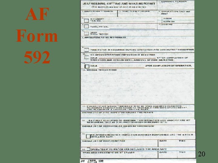 AF Form 592 20 AF Form 592 20