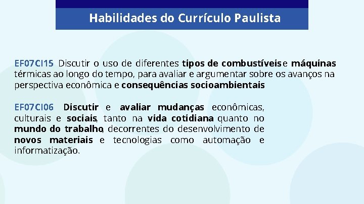 Habilidades do Currículo Paulista EF 07 CI 15 Discutir o uso de diferentes tipos