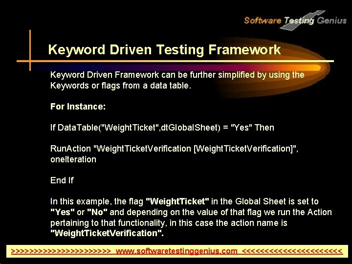 Keyword Driven Testing Framework Keyword Driven Framework can be further simplified by using the