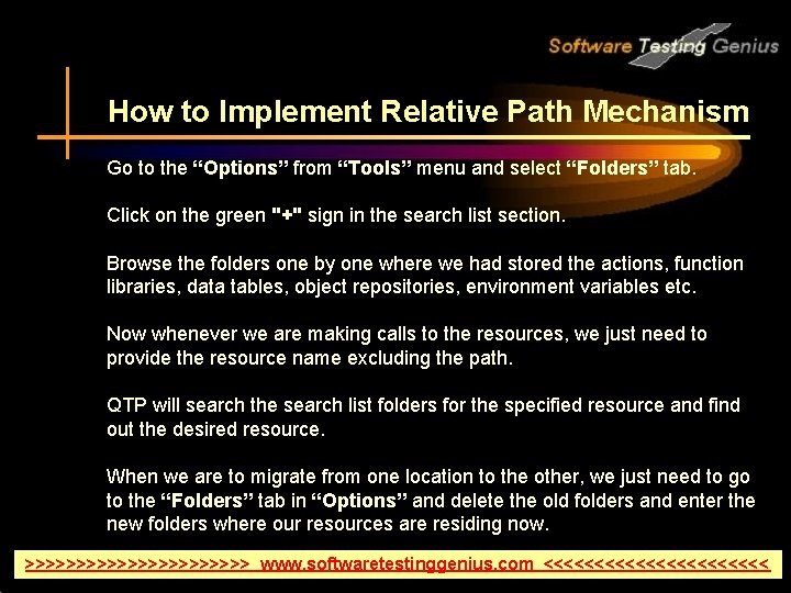 How to Implement Relative Path Mechanism Go to the “Options” from “Tools” menu and