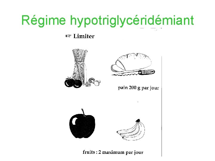 Régime hypotriglycéridémiant Régime hypotriglycéridémiant