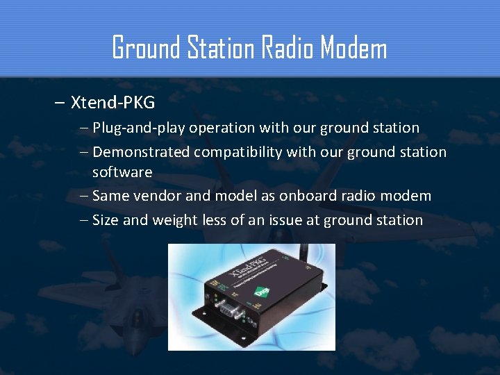 Ground Station Radio Modem – Xtend-PKG – Plug-and-play operation with our ground station –