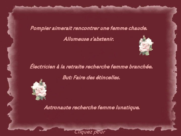 Pompier aimerait rencontrer une femme chaude. Allumeuse s'abstenir. Électricien à la retraite recherche femme