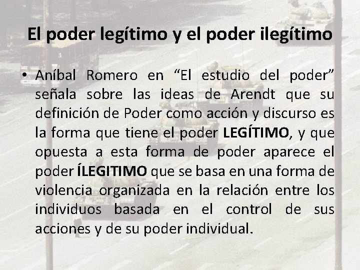 La condicin humana y el concepto de poder