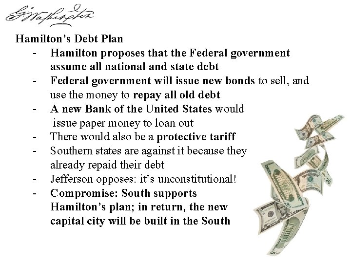 Hamilton’s Debt Plan - Hamilton proposes that the Federal government assume all national and Hamilton’s Debt Plan - Hamilton proposes that the Federal government assume all national and