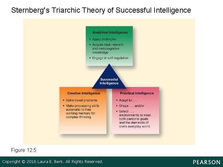 Sternberg’s Triarchic Theory of Successful Intelligence Figure 12. 5 Copyright © 2016 Laura E.