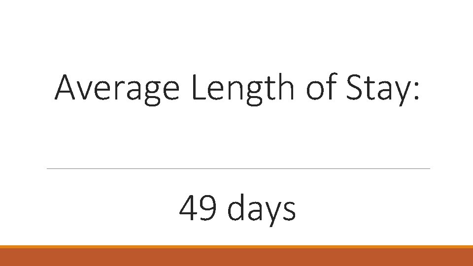 Average Length of Stay: 49 days 