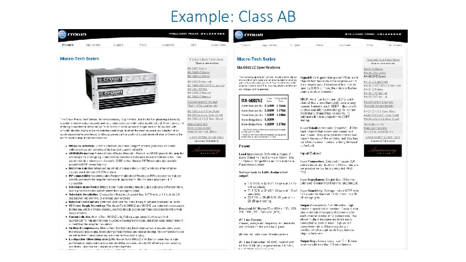 Example: Class AB 
