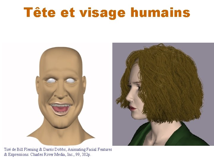 Tête et visage humains Tiré de Bill Fleming & Darris Dobbs, Animating Facial Features