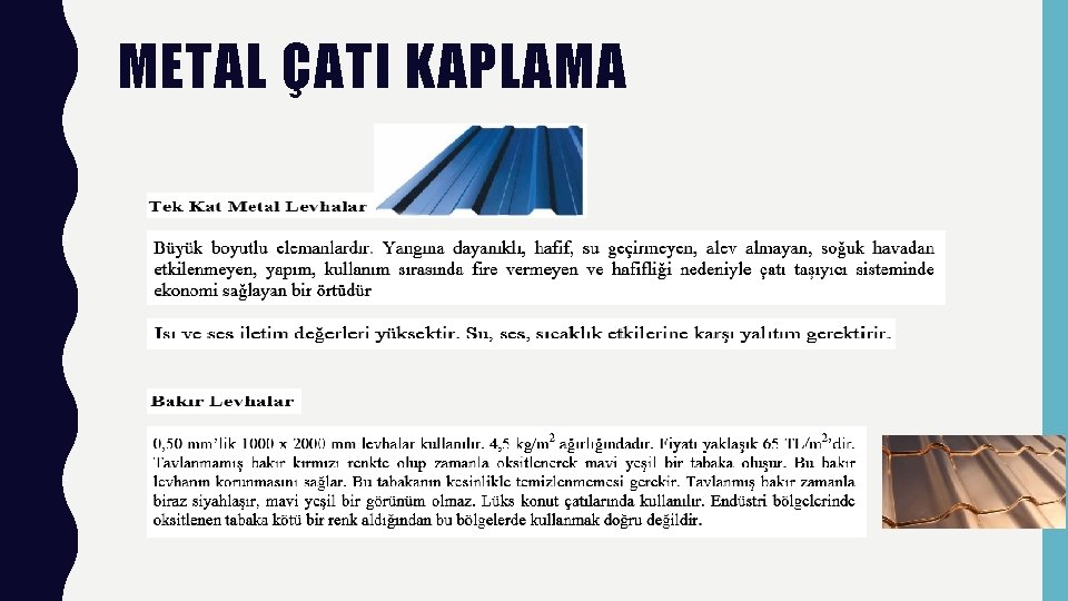 METAL ÇATI KAPLAMA 