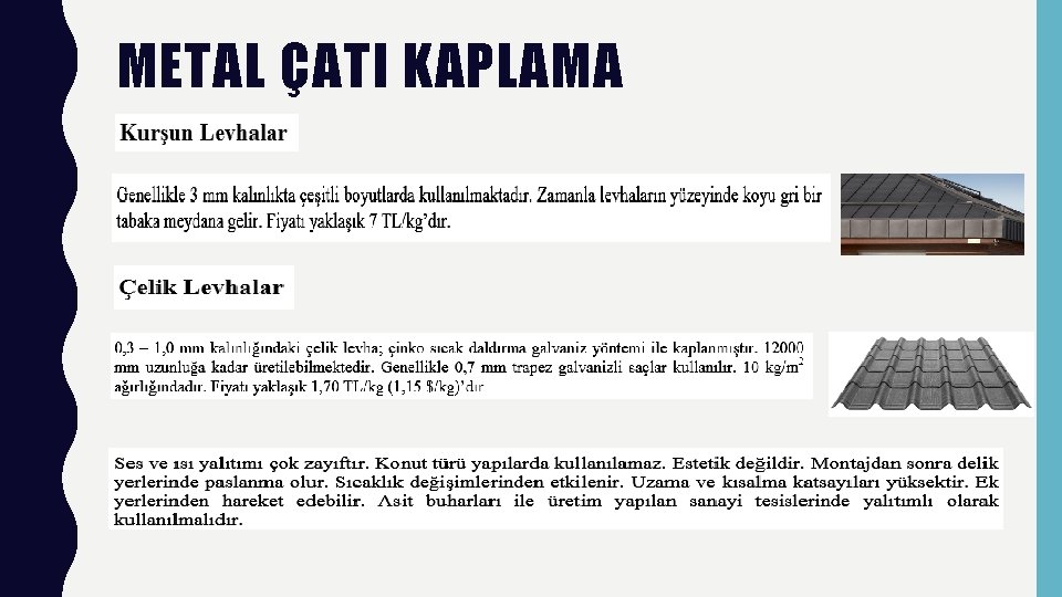 METAL ÇATI KAPLAMA 