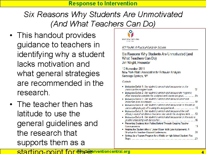 Response to Intervention Six Reasons Why Students Are Unmotivated (And What Teachers Can Do)