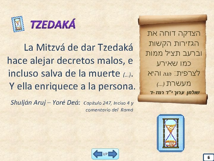 La Mitzvá de dar Tzedaká hace alejar decretos malos, e incluso salva de la