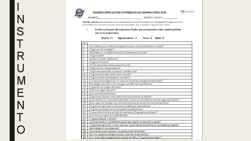 I N S T R U M E N T O 