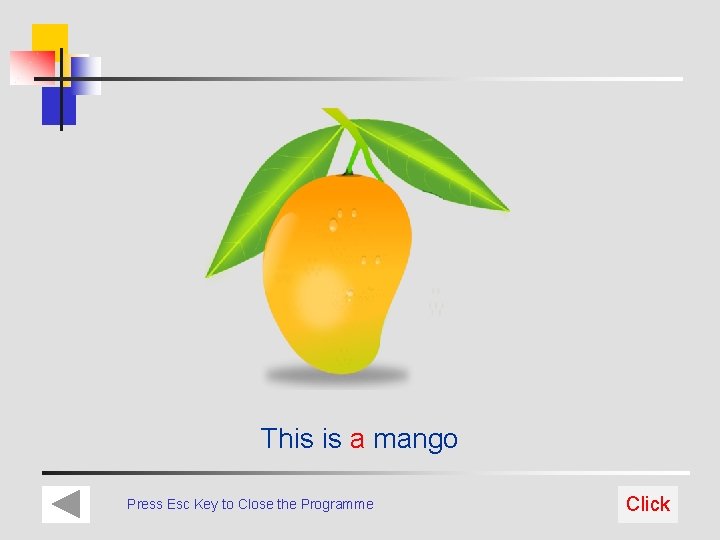 This is a mango Press Esc Key to Close the Programme Click 