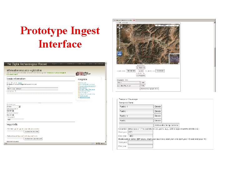 Prototype Ingest Interface 