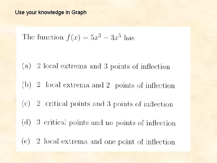 Use your knowledge in Graph 