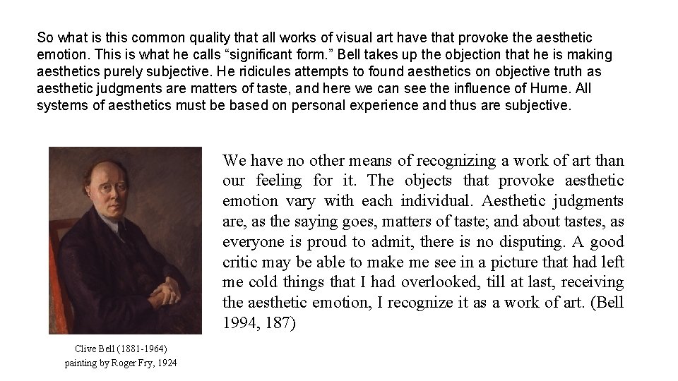 So what is this common quality that all works of visual art have that