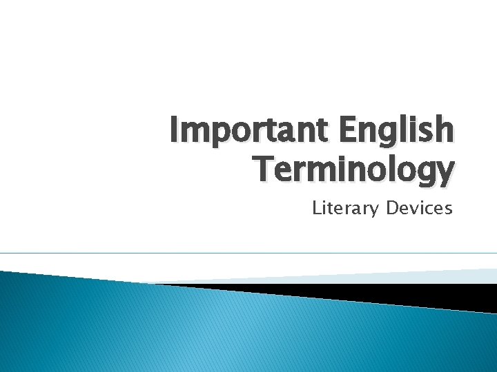 Important English Terminology Literary Devices Allegory A piece