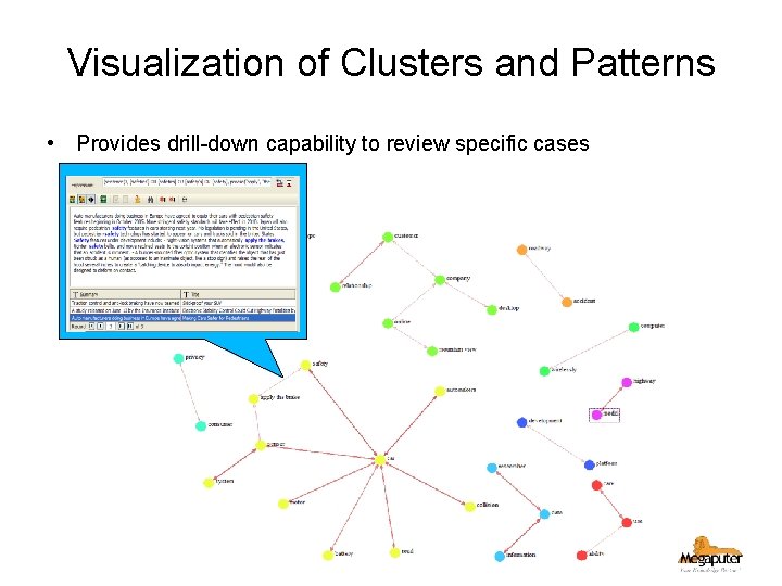 Visualization of Clusters and Patterns • Provides drill-down capability to review specific cases ©