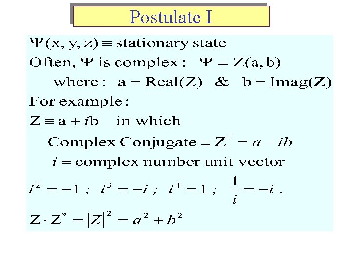 Postulate I 